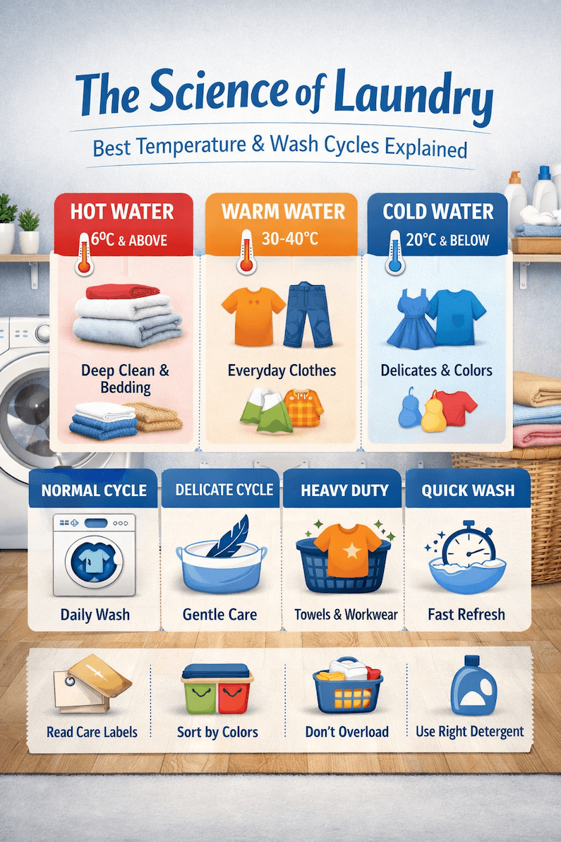 The Science of Laundry: What Temperature & Cycle Works Best?