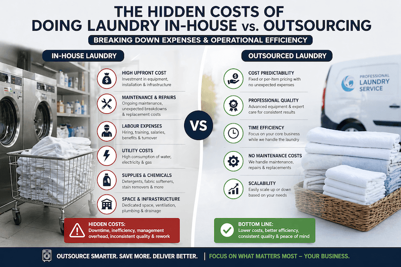 The Hidden Costs of Doing Laundry In-House vs. Outsourcing